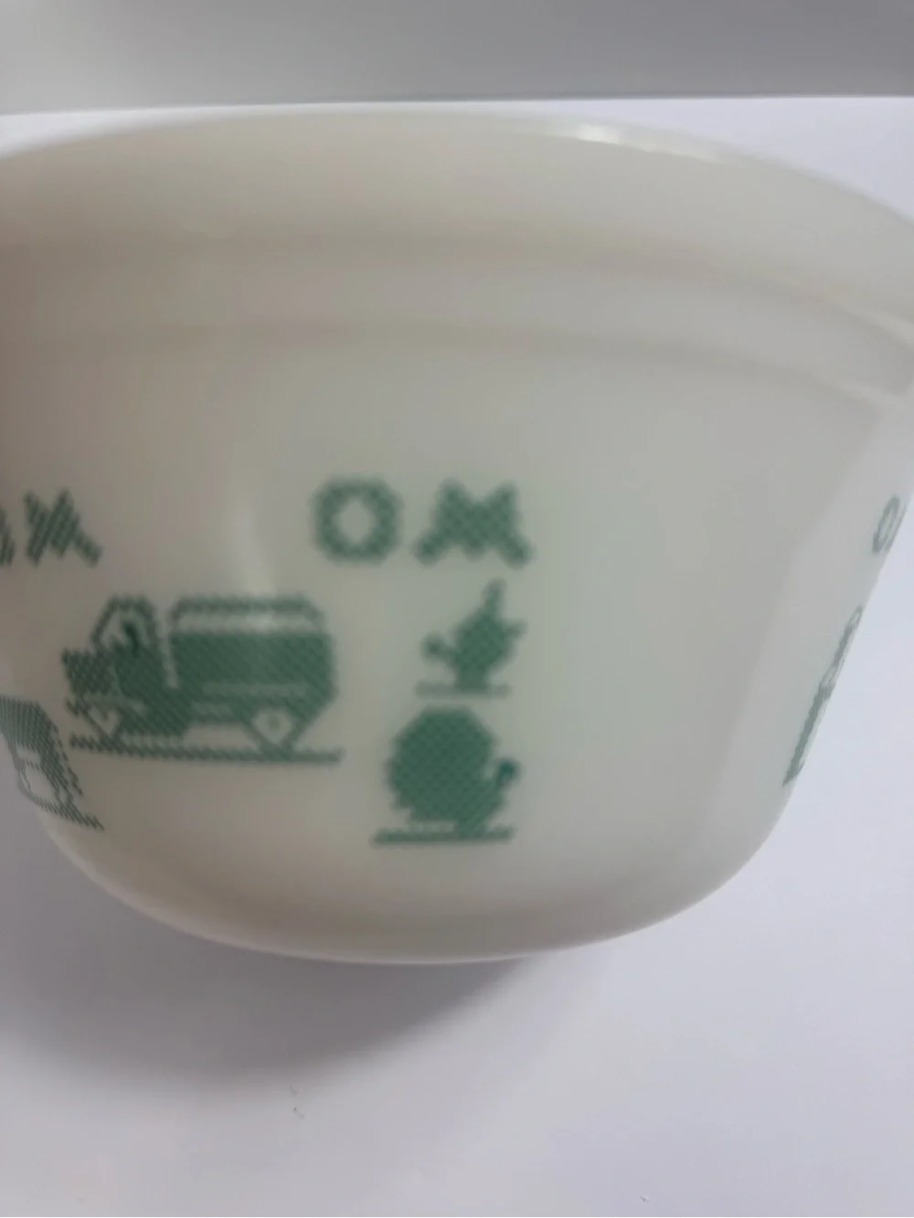 Vintage Rare 1950's  Federal Glass O&M Elevator w/Farm Scenes 7